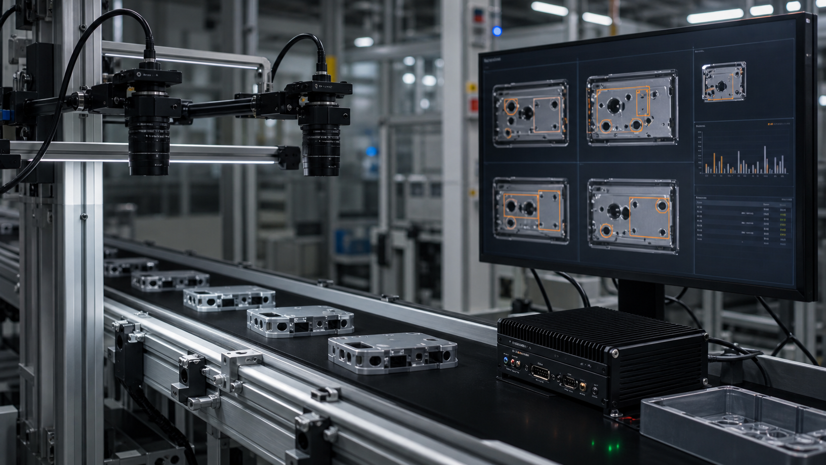 Industrial production line using YOLO visual inspection