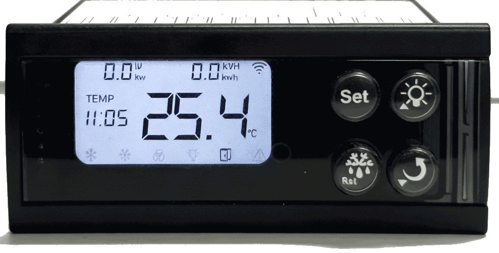 Smart refrigeration controller front panel detail