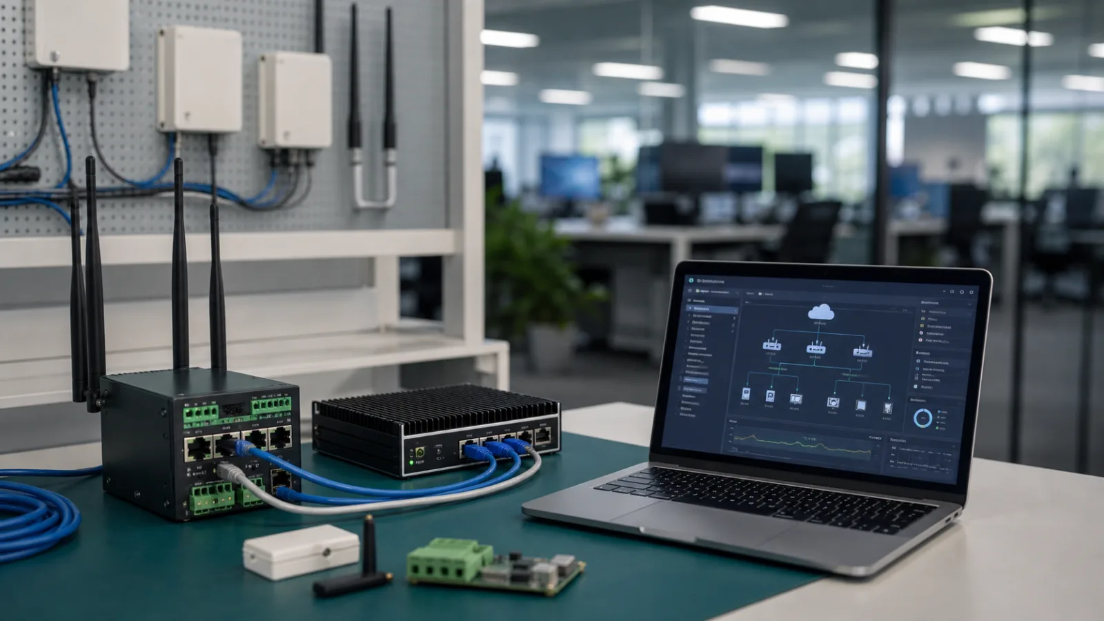 ZedIoT engineers working on OpenWrt gateway firmware